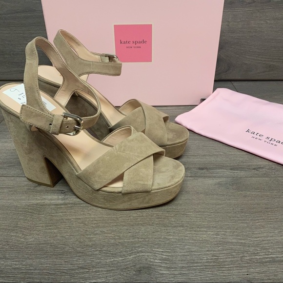 Kate Spade | Grace Platform Sandals Roasted Almond - Picture 7 of 12